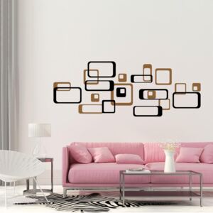 Falmatrica GLIX - Decorative squares 2 x 30 x 30 cm Fekete és barna