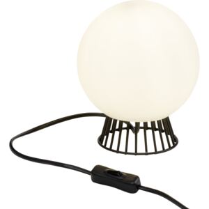 BRILLIANT 98968/76 | Dingli Brilliant asztali lámpa 18cm vezeték kapcsoló 1x E14 fekete, fehér
