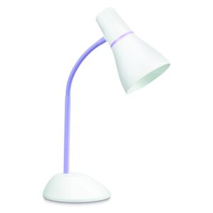 PHILIPS 71567/96/PN | Pear Philips asztali lámpa 41cm kapcsoló flexibilis, energiatakarékos izzóhoz tervezve 1x E27 fehér, lila