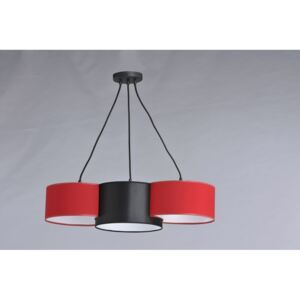 NAMAT 3682 | N3W-Polksiezyc Namat függeszték lámpa 3x E27 fekete, piros