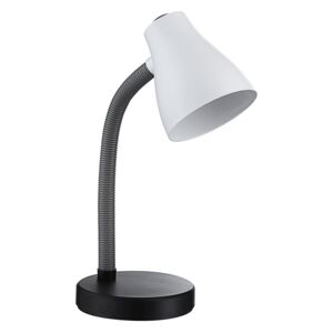 WOFI 857101100000 | Reyk Wofi asztali lámpa 35cm kapcsoló flexibilis, energiatakarékos izzóhoz tervezve 1x E27 fekete, fehér