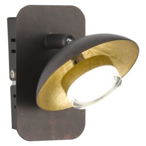 WOFI 4372.02.23.7000 | Vicenza Wofi spot lámpa elforgatható alkatrészek 2x LED 450lm 3000K arany, barna