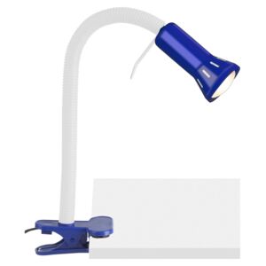 BRILLIANT 24705/37 | FlexB Brilliant csiptetős lámpa vezeték kapcsoló elforgatható alkatrészek 1x E14 kék, fehér