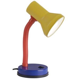 BRILLIANT 99122/03 | Junior Brilliant asztali lámpa 30cm kapcsoló elforgatható alkatrészek 1x E27 sárga, piros, kék