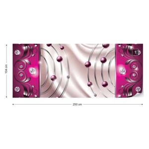 Fotótapéta GLIX - Absztrakt Modern Design Rózsaszín Nem szőtt tapéta - 250x104 cm