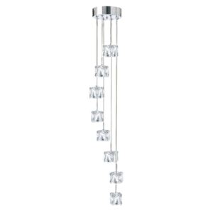 SEARCHLIGHT 6778-8 | Ice-Cube Searchlight függeszték lámpa 8x G4 króm, átlátszó