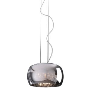 ZUMA LINE P0076-03E | CrystalZL Zuma Line függeszték lámpa kerek rövidíthető vezeték 3x G9 króm, galvanizált fémfelület, átlátszó