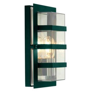 NORLYS 862BG | Boden Norlys fali lámpa 1x E27 IP54 antikolt fekete, zöld, átlátszó