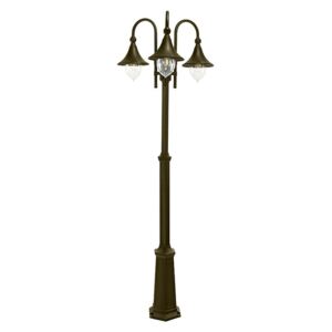 NORLYS 830BD | Firenze Norlys álló lámpa 193cm állítható magasság 3x E27 IP54 antikolt fekete, arany, átlátszó