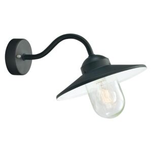 NORLYS 230B | Karlstad Norlys falikar lámpa flexibilis 1x E27 IP55 fekete, átlátszó
