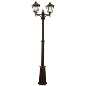 NORLYS 482BC | London-NO Norlys álló lámpa 185cm állítható magasság 2x E27 IP54 antikolt fekete, réz, átlátszó