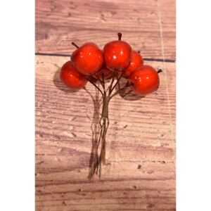 Dekor almák - piros (m. 2,5 cm, á. 2,5 cm) - karácsonyi