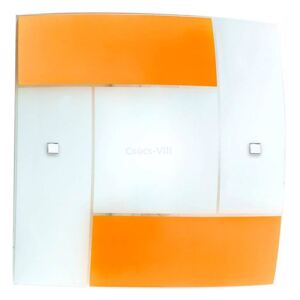SINUS mennyezet lámpa 2xE27/60W fehér/narancs 38x38cm