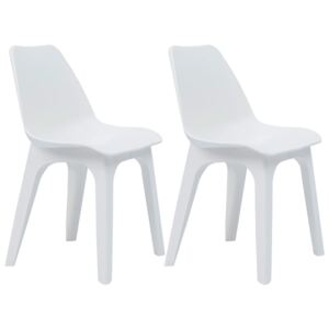 2 db fehér műanyag kerti szék