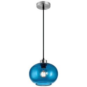 NOVA LUCE 9361722 | Jade-NL Nova Luce függeszték lámpa 1x E27 szatén nikkel, kék