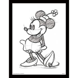 Minnie Egér (Minnie Mouse) - Sketched Single Keretezett Poszter