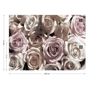 Fotótapéta GLIX - Roses Virágok Papír tapéta - 254x184 cm