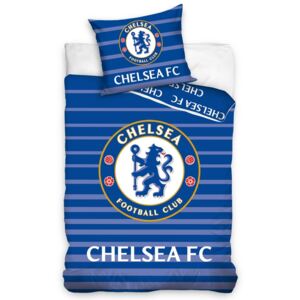 TipTrade FC Chelsea Stripes pamut ágyneműhuzat, 140 x 200 cm, 70 x 90 cm