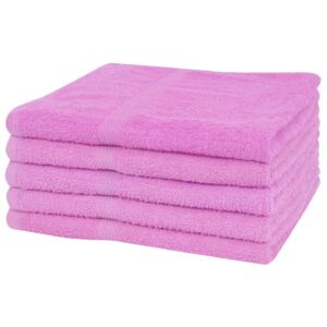5 db rózsaszín 100% pamut zuhanyzó törölköző 360 g/m² 70 x 140 cm