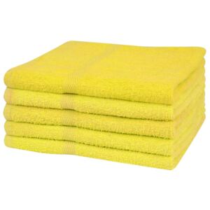 5 db sárga pamut zuhanyzó törölköző 360 g/m² 70 x 140 cm