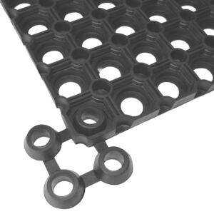 10 db gumi lábtörlő összekapcsoló elem fekete