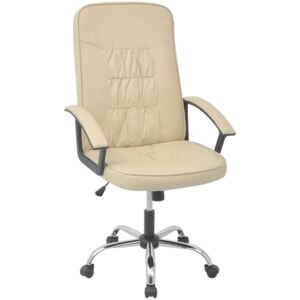 Műbőr irodai szék 67 x 70 cm krém szín