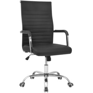 Műbőr irodai szék 55 x 63 cm fekete