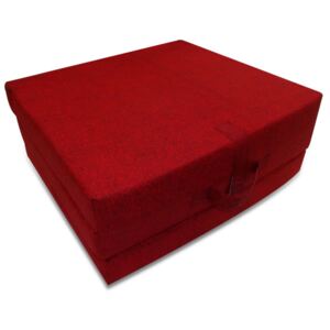 Háromrét összehajtható piros matrac 190 x 70 x 9 cm