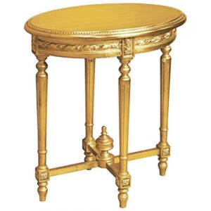 Coline arany barokk ovális asztal 65x45x75 cm