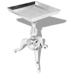 Ezüst alumínium négyzet alakú kis-asztal