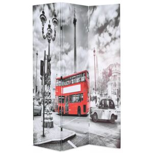 Fekete/fehér paraván 120 x 180 cm londoni busz