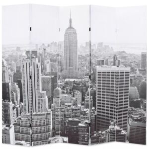 Paraván 200 x 180 cm New York, fekete-fehér