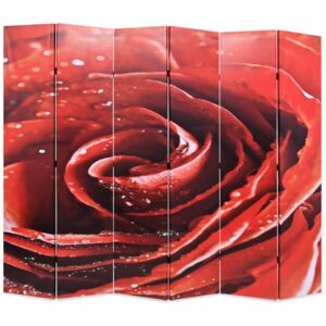 Piros rózsa mintás paraván 228 x 170 cm