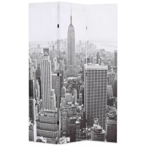 Paraván 120 x 180 cm New York, fekete-fehér