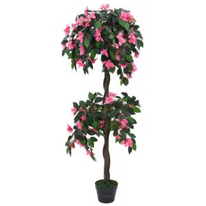 Zöld/rózsaszín, cserepes műrododendron 155 cm