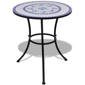 Mozaik asztal 60 cm kék / piros