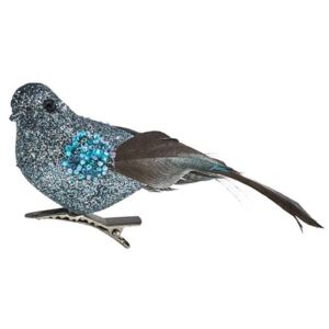 BIRDY csillámos madár, csíptetős