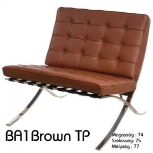 BA1 TP steppelt világos barna bőr pihenőszék
