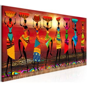 Vászonkép Bimago - African Women Dancing 150x50 cm