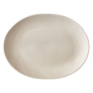 Mensa bézs agyagkerámia szervírozó tányér, 30 x 22,5 cm - Bitz
