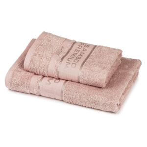 4Home Bamboo Premium törölköző és fürdőlepedő szett rózsaszín