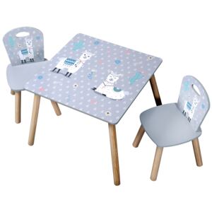Kesper Gyerek asztal székekkel Láma
