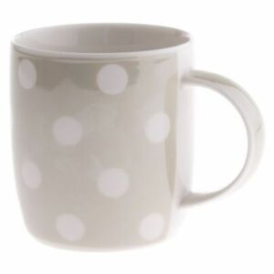 Porcelán pöttyös bögre 360 ml, szürke