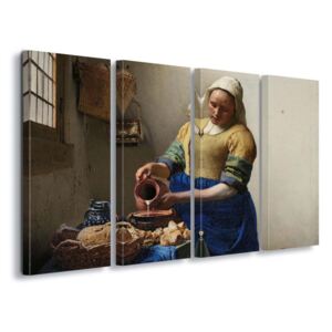 Vászonkép GLIX - The Milkmaid, Vermeer 4 x 30x80 cm
