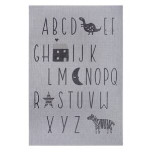 Letters szürke szőnyeg gyerekeknek, 80 x 150 cm - Ragami
