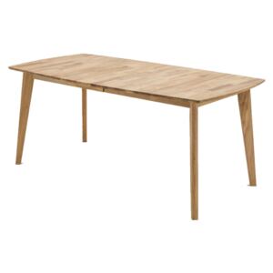 JANNIS Tömör Tölgyfa étkezőasztal lekerekített asztallappal 140x90cm