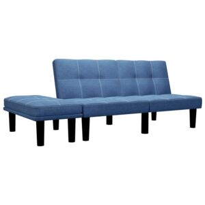 Kétszemélyes kék szövet kanapé
