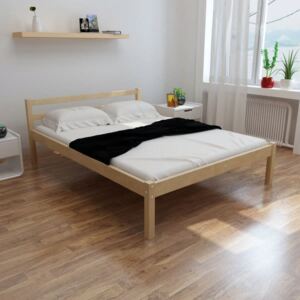 Tömör fenyőfa ágy matraccal 140 x 200 cm