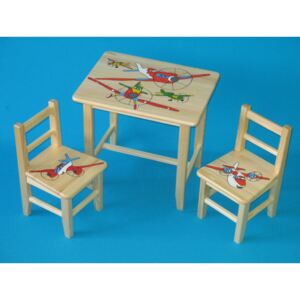 Gyermekasztal székekkel Repülőgépek + kis asztal ingyen !!!