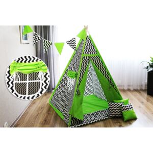 Gyermek sátor Teepee zöld 02